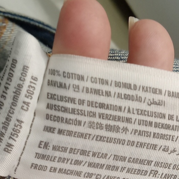 Ambercrombie and fitch women's vintage distressed blue jean jacket cotton - Picture 5 of 9